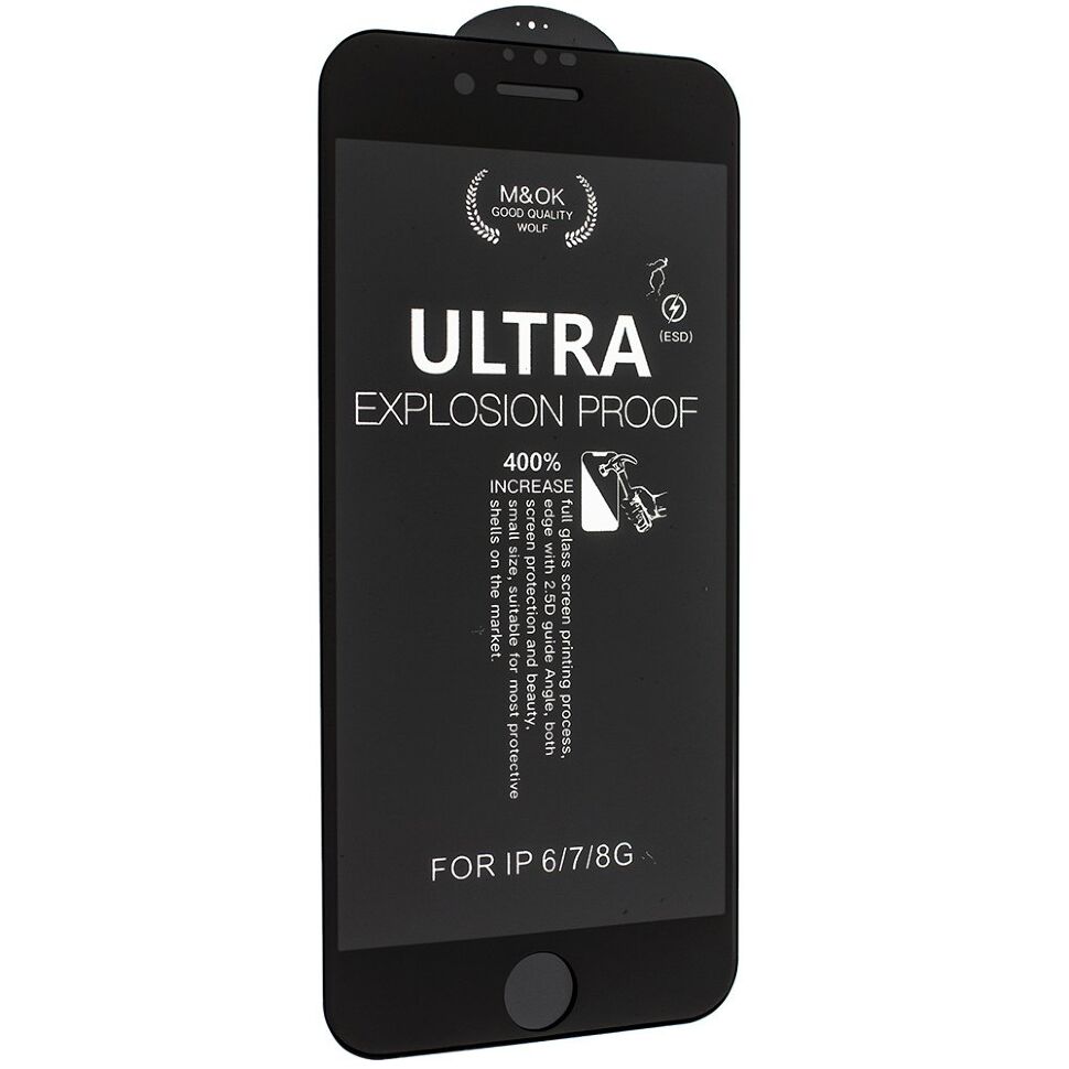 Захисне скло ESD ULTRA M&OK GLASS APPLE iPhone 6 | 7 | 8 ЧОРНИЙ