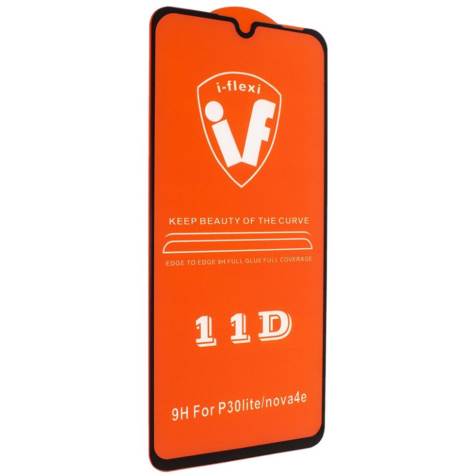 Скло 11D 9H i-flexi FULL GLUE HUAWEI P30 LITE 2019 в упаковці ЧОРНИЙ Скло 11D 9H i-flexi FULL GLUE HUAWEI P30 LITE 2019 в упаковці ЧОРНИЙ