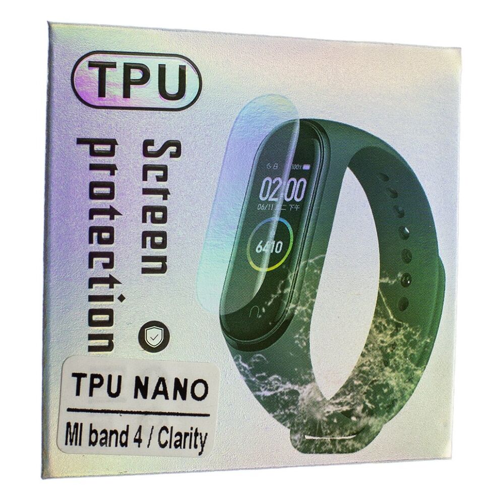 Плівка захисна TPU NANO XIAOMI Mi Band 4 в упаковці, прозора