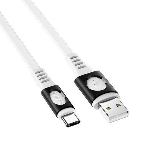 USB кабель BOROFONE BX35 3A 1m USB - Type-C, БІЛИЙ USB кабель BOROFONE BX35 3A 1m USB - Type-C, БІЛИЙ