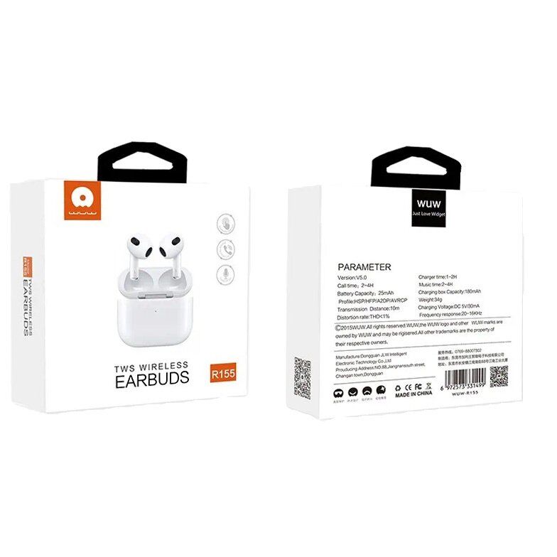 Бездротові навушники WUW R155 TWS Wireless earbuds (40) Бездротові навушники WUW R155 TWS Wireless earbuds (40)