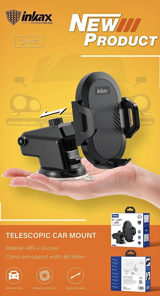 Автомобільний тримач INKAX CH-11 на торпедо авто / лобове скло