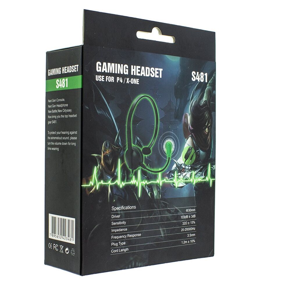 Ігрова гарнітура для комп'ютера S 481 на 1 вухо