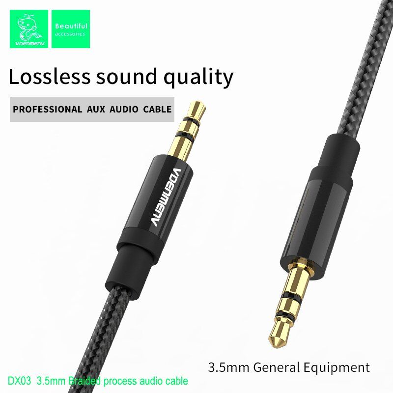 AUX КАБЕЛЬ Denmen DX03 jack 3.5мм 1M ТКАНИНОВА ОПЛЕТКА AUX КАБЕЛЬ Denmen DX03 jack 3.5мм 1M ТКАНИНОВА ОПЛЕТКА