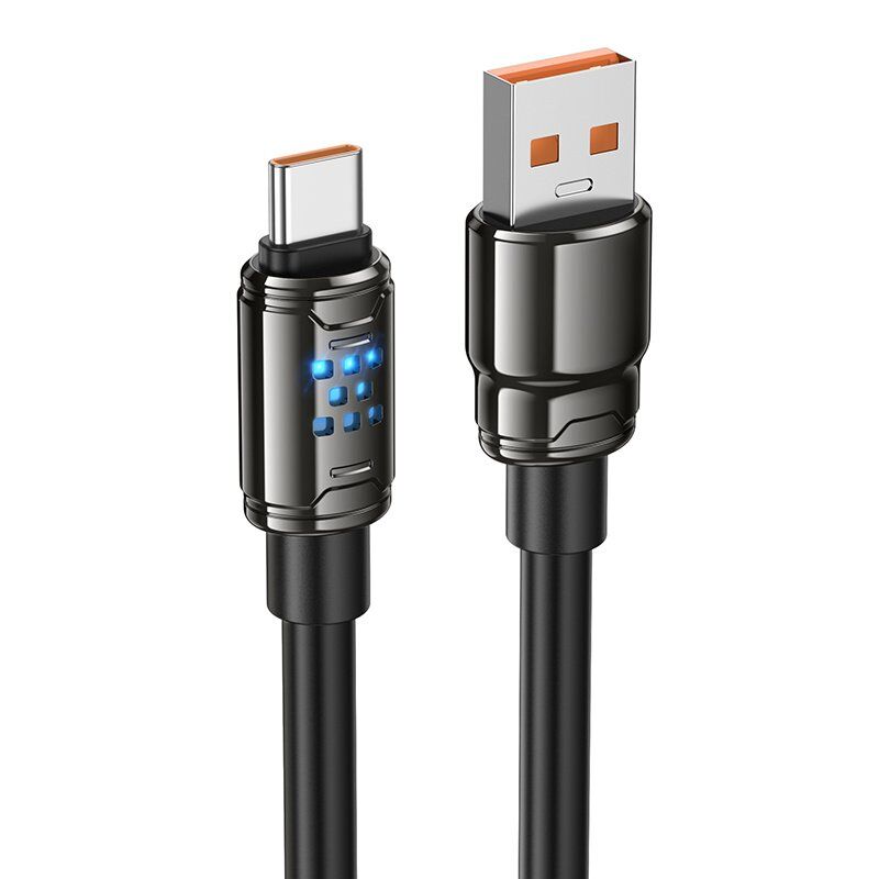 USB кабель HOCO U143 USB - Type-C 5A, 1 метр, чорний USB кабель HOCO U143 USB - Type-C 5A, 1 метр, чорний