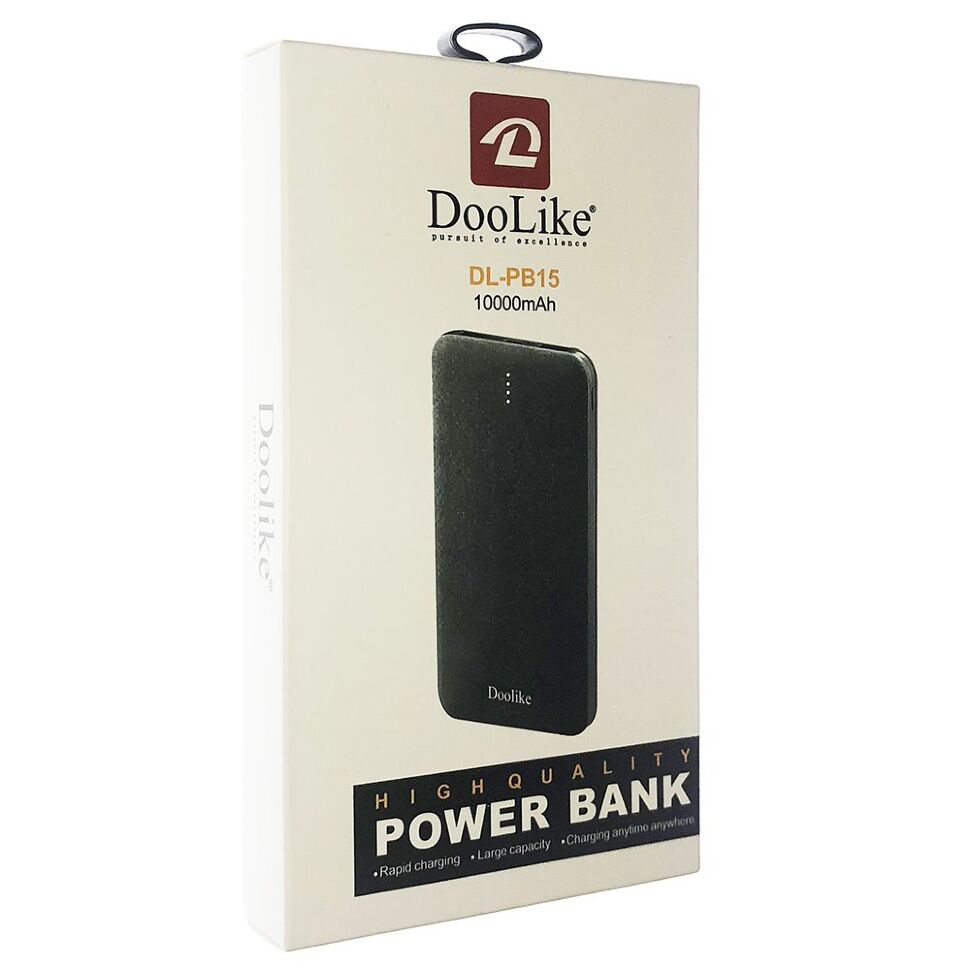 Power Bank Doolike DL-PB15 10000 mAh ЧОРНИЙ