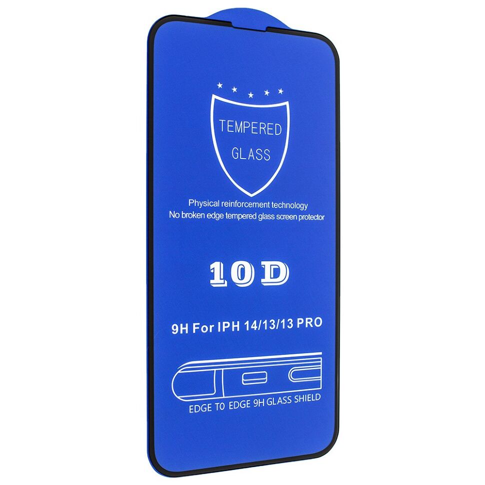 Захисне скло 10D для APPLE iPhone 14 6,1" ЧОРНИЙ Захисне скло 10D для APPLE iPhone 14 6,1" ЧОРНИЙ
