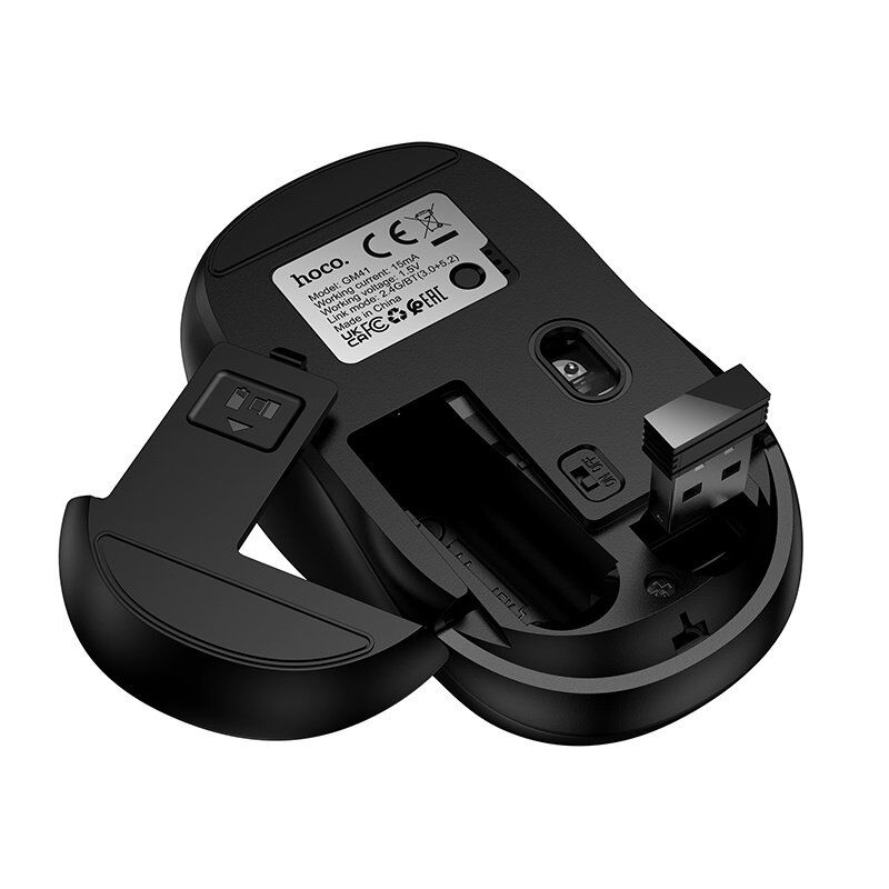 Мышка беспроводная HOCO GM41 Exciting dual-mode business wireless mouse, белый