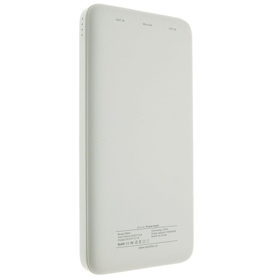 Power Bank Doolike DL-PBx2 10000 mAh БІЛИЙ