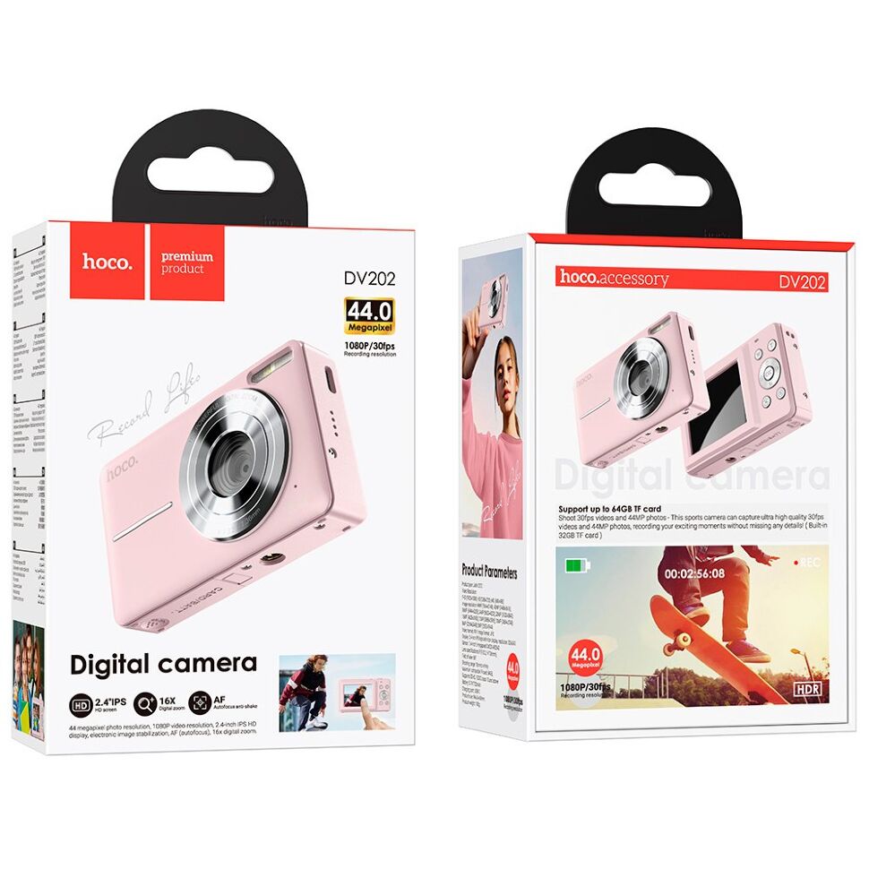 Фотоаппарат Hoco DV202 (розовый)