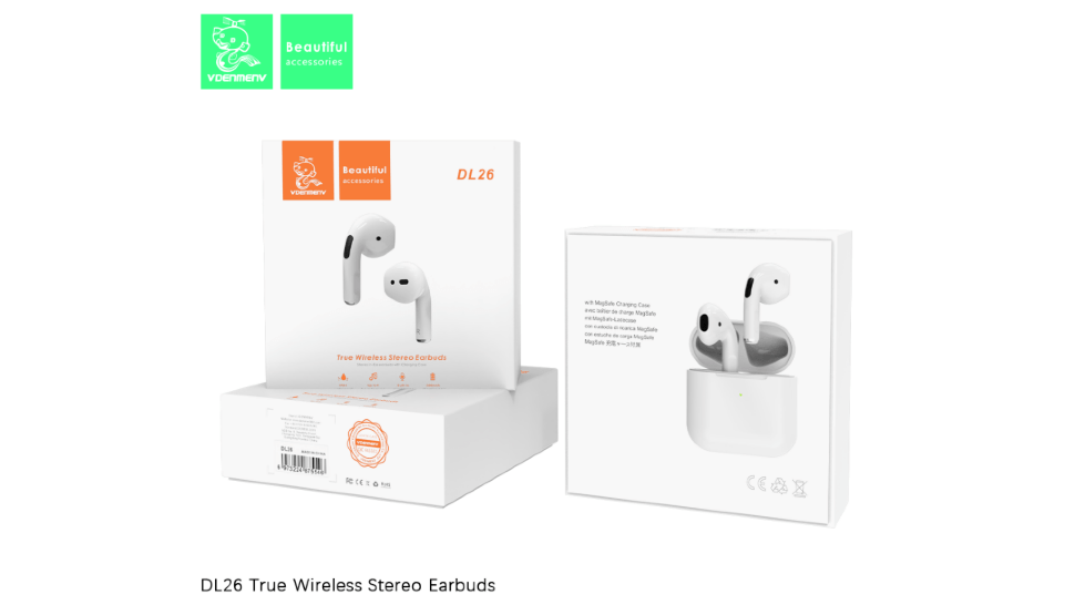 Бездротові навушники DENMEN DL26 БІЛИЙ