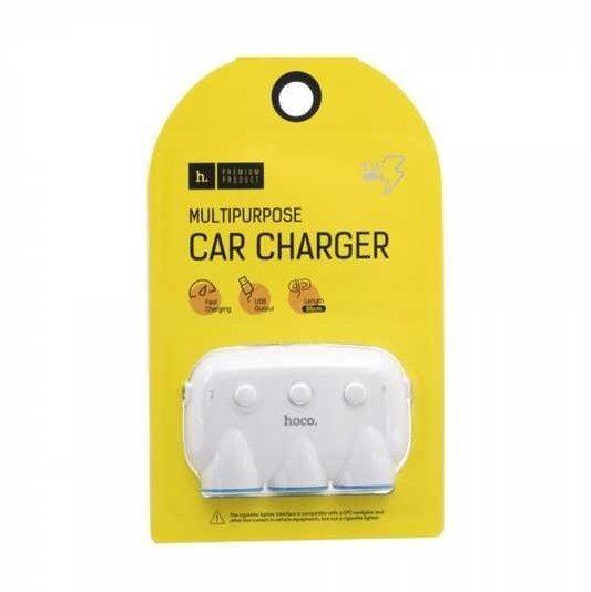 Автомобільний зарядний пристрій HOCO C1 3-в-1