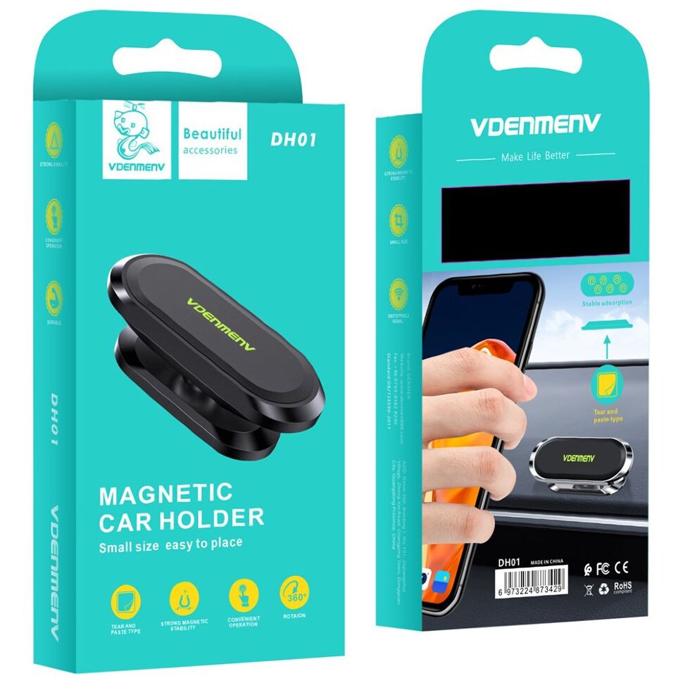 Автомобільний тримач Denmen DH01 магнітний ЧОРНИЙ