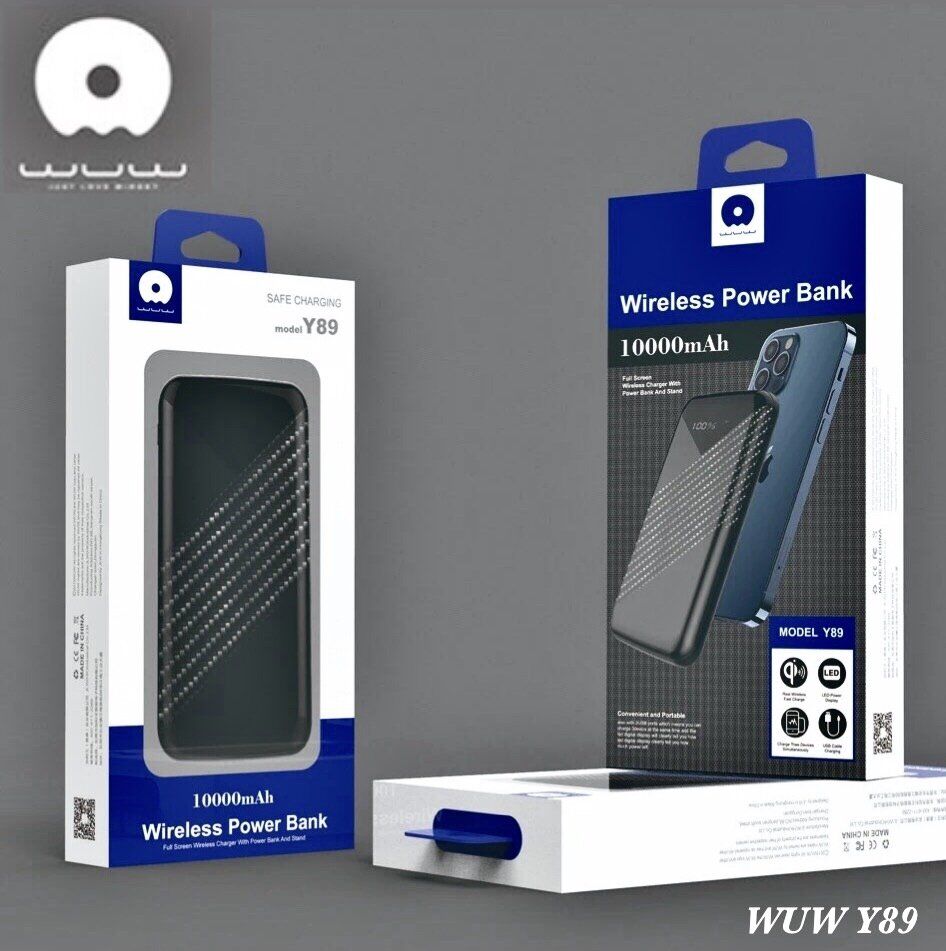 Power Bank WUW Y89 10000 mAh БІЛИЙ бездротова зарядка на магнітах Power Bank WUW Y89 10000 mAh БІЛИЙ бездротова зарядка на магнітах