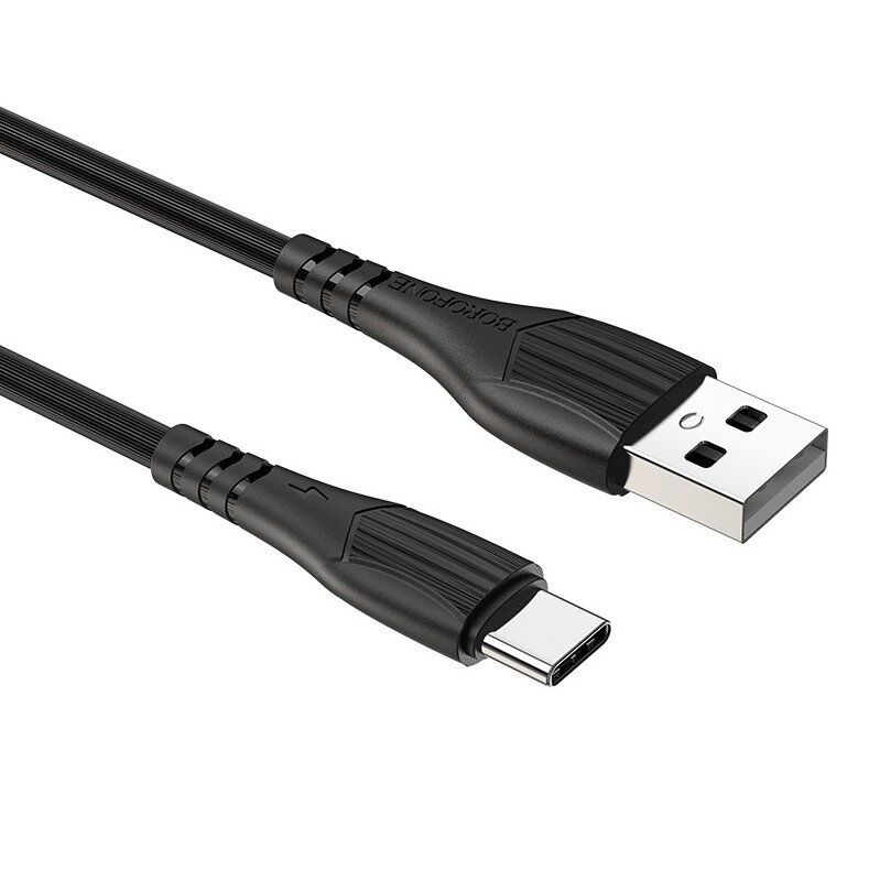 USB кабель BOROFONE BX37 Wieldy charging data USB - Type-C ЧОРНИЙ