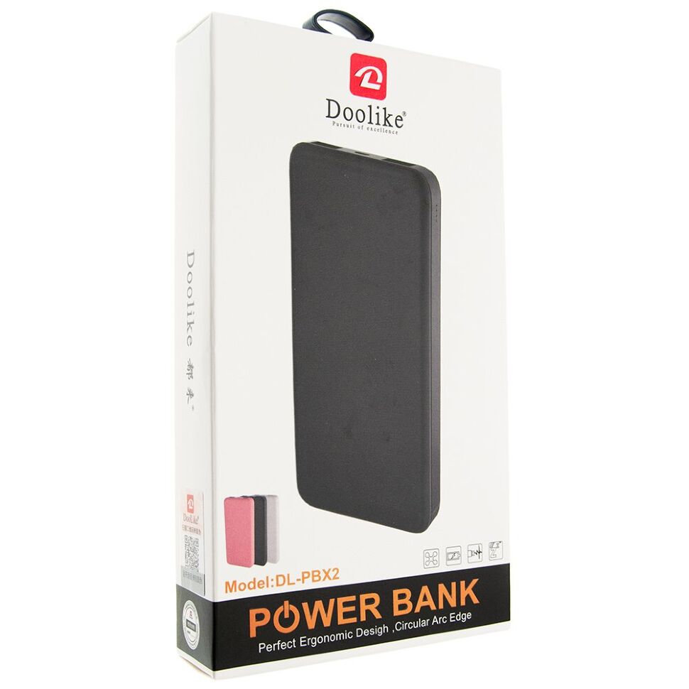 Power Bank Doolike DL-PBx2 10000 mAh ЧОРНИЙ