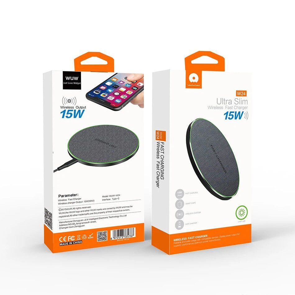 Бездротова настільна підставка WUW W24 TYPE-C 15W (42) Бездротова настільна підставка WUW W24 TYPE-C 15W (42)