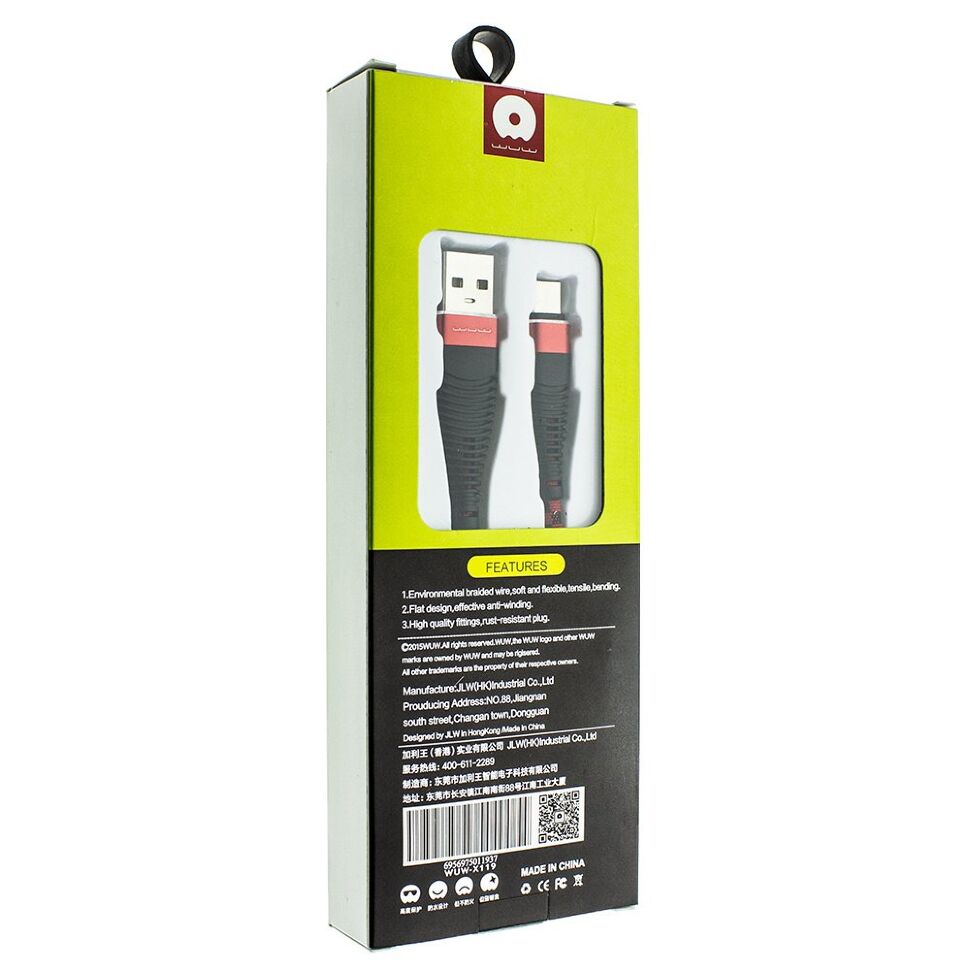Кабель USB WUW X119 USB - Type-C 3A Кабель USB WUW X119 USB - Type-C 3A