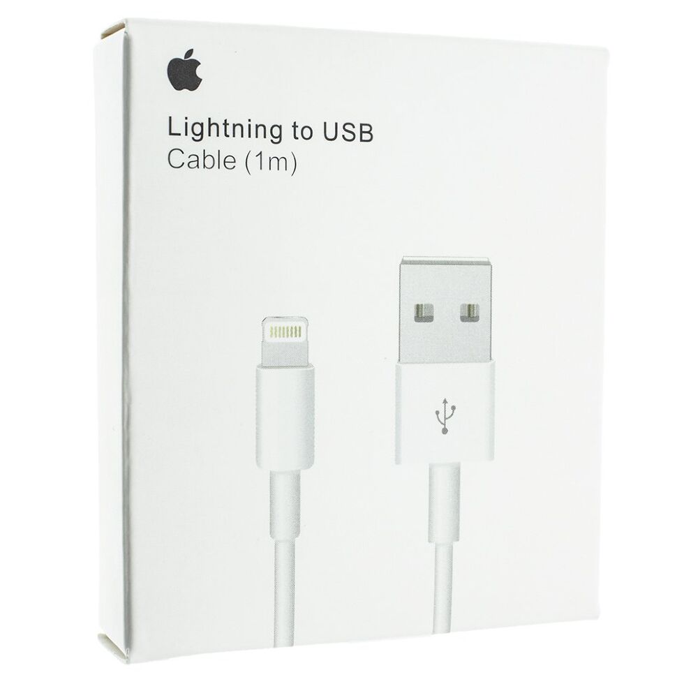 Кабель USB для iPhone FOXCONN USB - Lightning 1 метр (MD818ZM/A) в упаковке