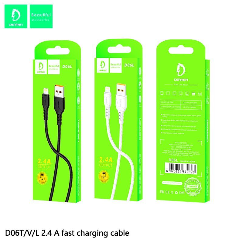 Кабель USB Denmen D06L USB - Lightning