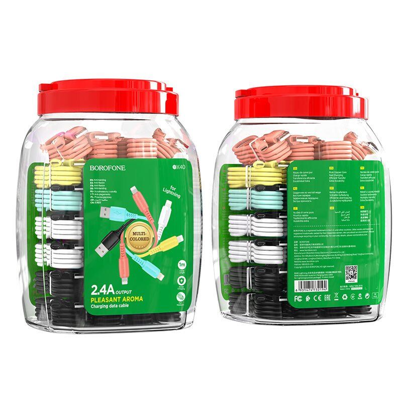 USB кабель BOROFONE BX40 charging data USB - LIGHTNING (банка 30 шт.) USB кабель BOROFONE BX40 charging data USB - LIGHTNING (банка 30 шт.)