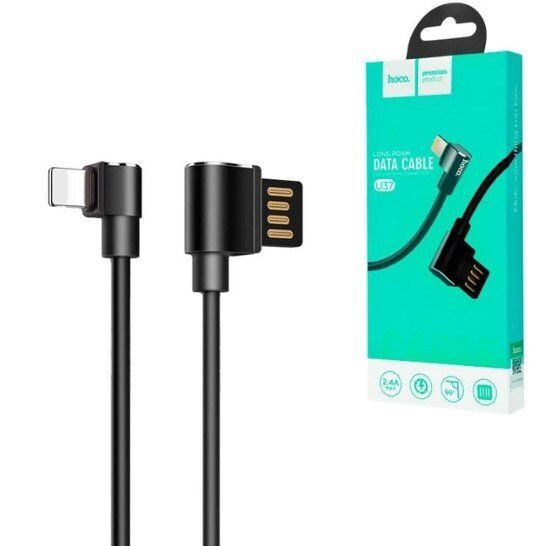 USB кабель HOCO U37 USB - Lightning 60 см ЧОРНИЙ USB кабель HOCO U37 USB - Lightning 60 см ЧОРНИЙ