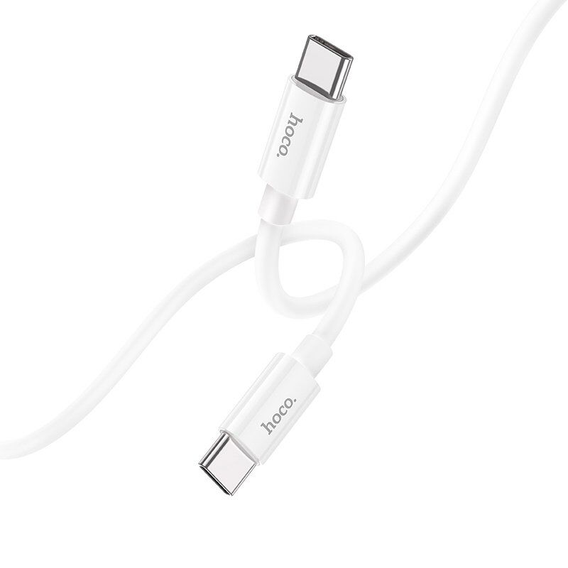 USB-C кабель HOCO X87 Type-C - Type-C SILICONE PD 60W 3A, 1 метр, білий USB-C кабель HOCO X87 Type-C - Type-C SILICONE PD 60W 3A, 1 метр, білий