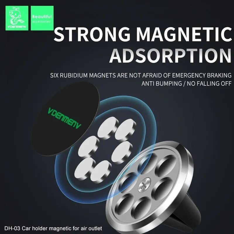 Автомобільний тримач Denmen DH03 магнітний ЧОРНИЙ