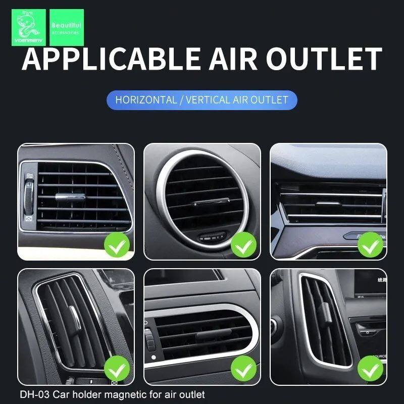 Автомобільний тримач Denmen DH03 магнітний ЧОРНИЙ