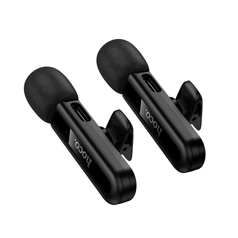 Бездротовий петличний мікрофон HOCO L20A Fair dual-mic Lightning / TYPE-C