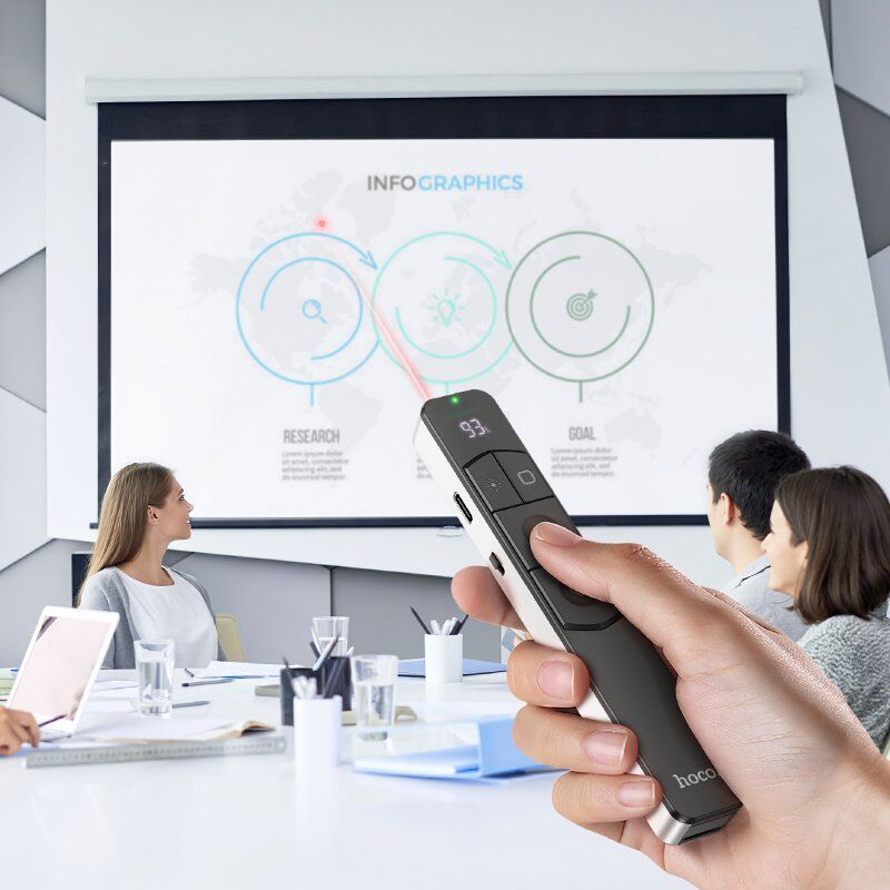 Лазерная указка Hoco GM202 Smart PPT page turning pen, silver Лазерная указка Hoco GM202 Smart PPT page turning pen, silver