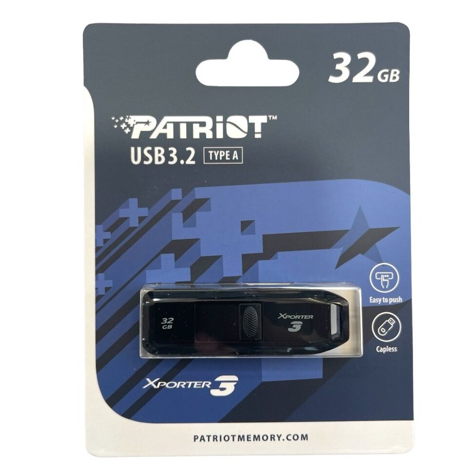 Flash Patriot USB 3.2 Xporter 3 32GB Black Flash Patriot USB 3.2 Xporter 3 32GB Black