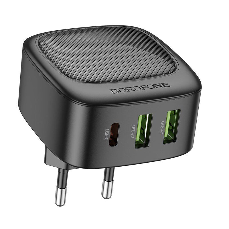 СЗУ Borofone BAS23A PD30W (2USB/1 Type-C) (черный) СЗУ Borofone BAS23A PD30W (2USB/1 Type-C) (черный)