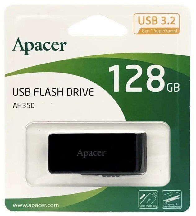 USB флеш 128Gb Apacer AH350 USB 3.0 black USB флеш 128Gb Apacer AH350 USB 3.0 black