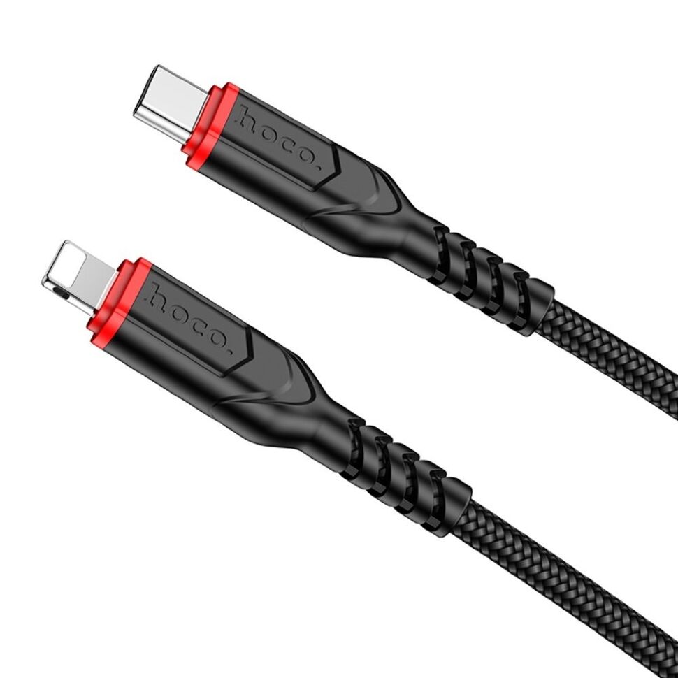 USB-C кабель HOCO X59 PD Type-C - Lightning 2 МЕТРА, ЧЕРНЫЙ