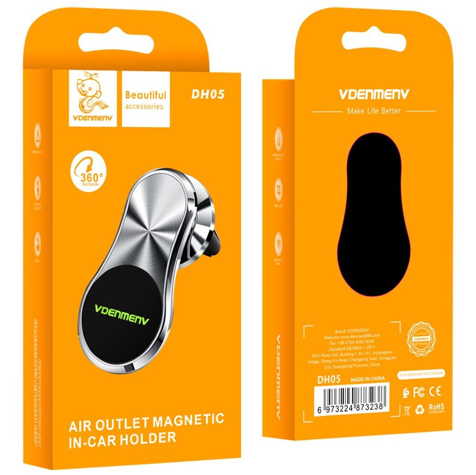 Автомобільний тримач Denmen DH05 магнітний ЧОРНИЙ
