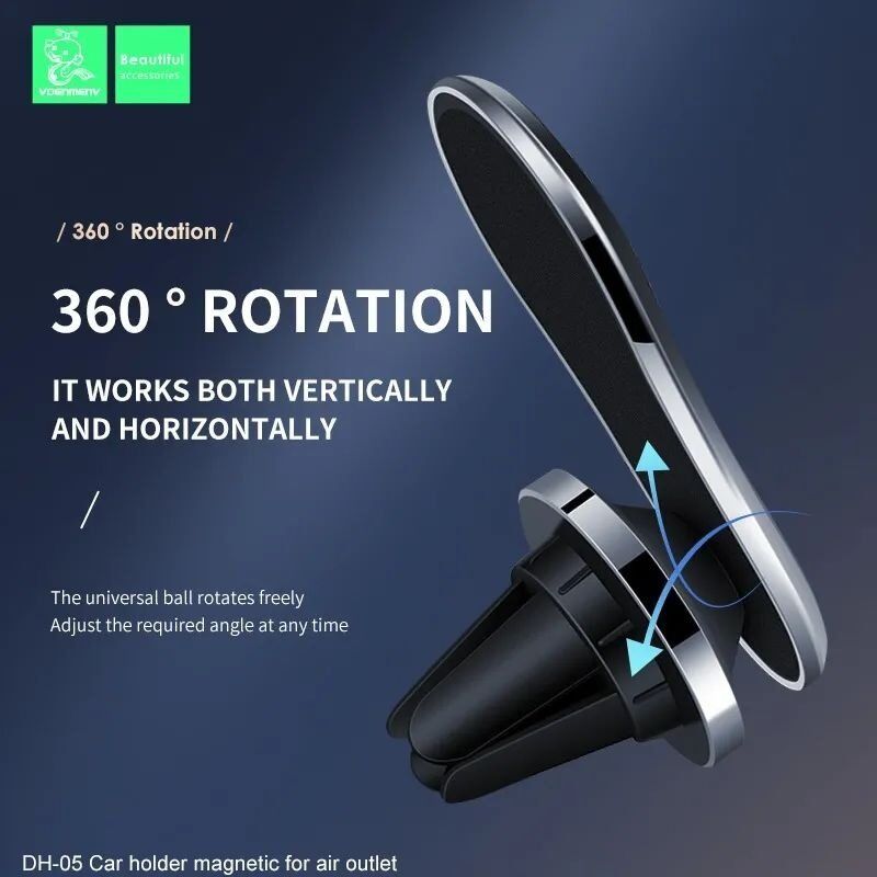 Автомобільний тримач Denmen DH05 магнітний ЧОРНИЙ