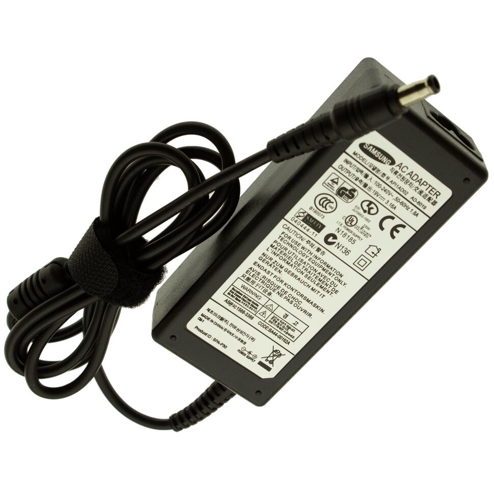Блок живлення для ноутбука Samsung 60W 19V 3.16A (5.5*3.0 мм, з центральною голкою)