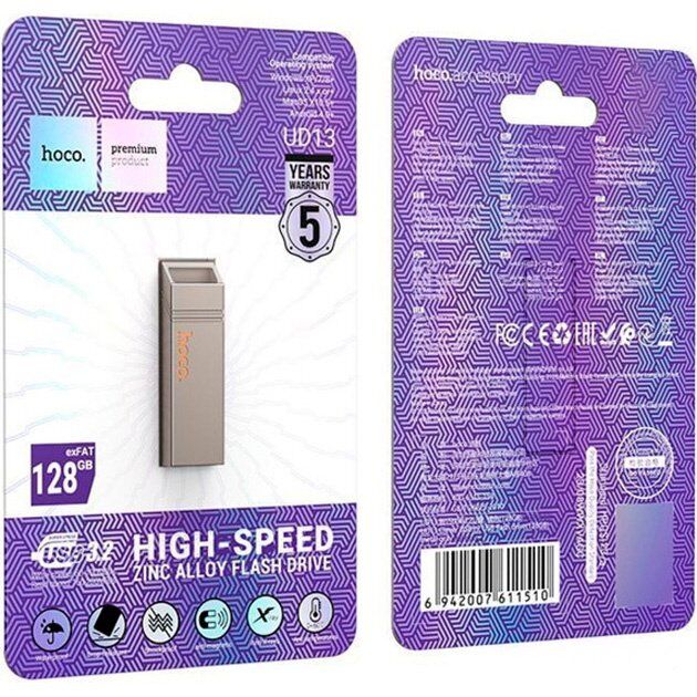 USB флеш 128Gb HOCO UD13 USB 3.2 GREY USB флеш 128Gb HOCO UD13 USB 3.2 GREY