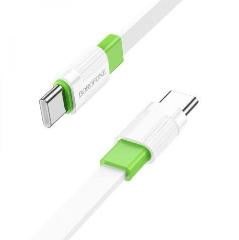 USB-C кабель BOROFONE BX89 charging data Type-C - Type-C біло-зелений USB-C кабель BOROFONE BX89 charging data Type-C - Type-C біло-зелений