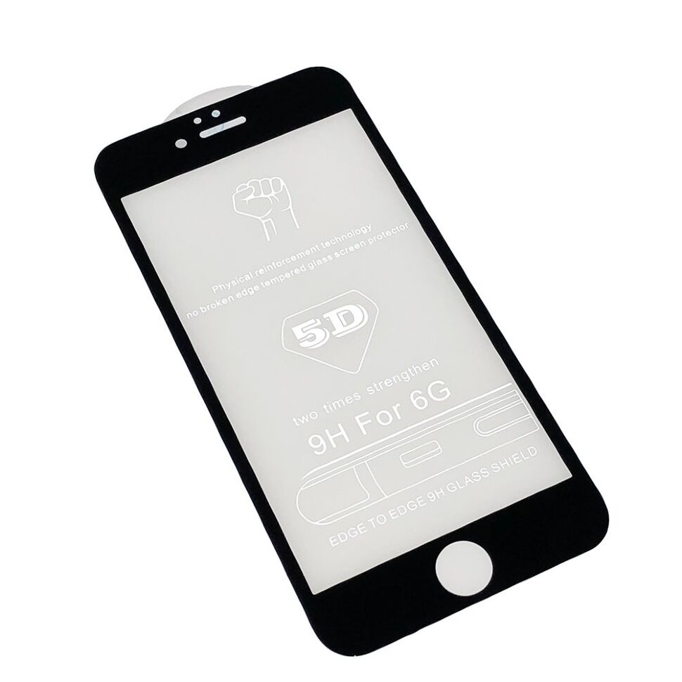 Захисне скло 5D для APPLE IPHONE 6 | 6S ЧОРНИЙ Захисне скло 5D для APPLE IPHONE 6 | 6S ЧОРНИЙ