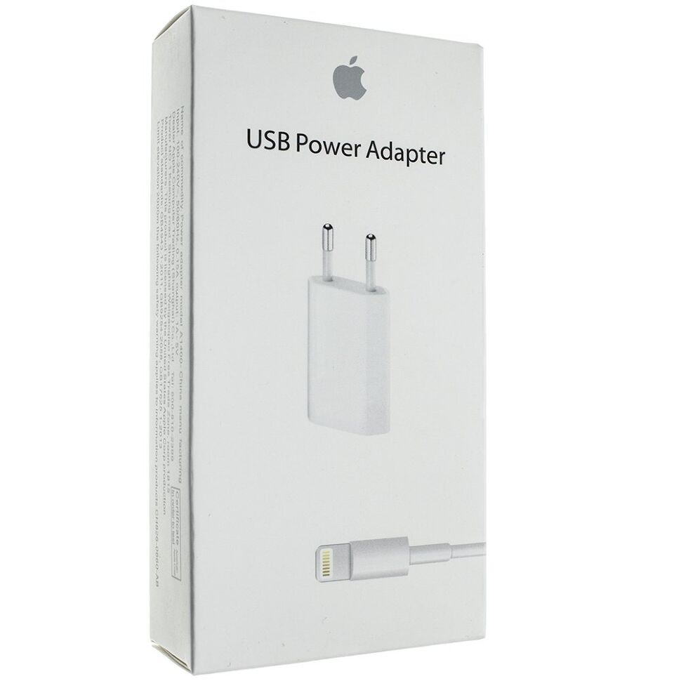 USB POWER ADAPTER APPLE MODEL A1400 5W 1000 mA HIGH-COPY + USB LIGTNING В УПАКОВЦІ USB POWER ADAPTER APPLE MODEL A1400 5W 1000 mA HIGH-COPY + USB LIGTNING В УПАКОВЦІ