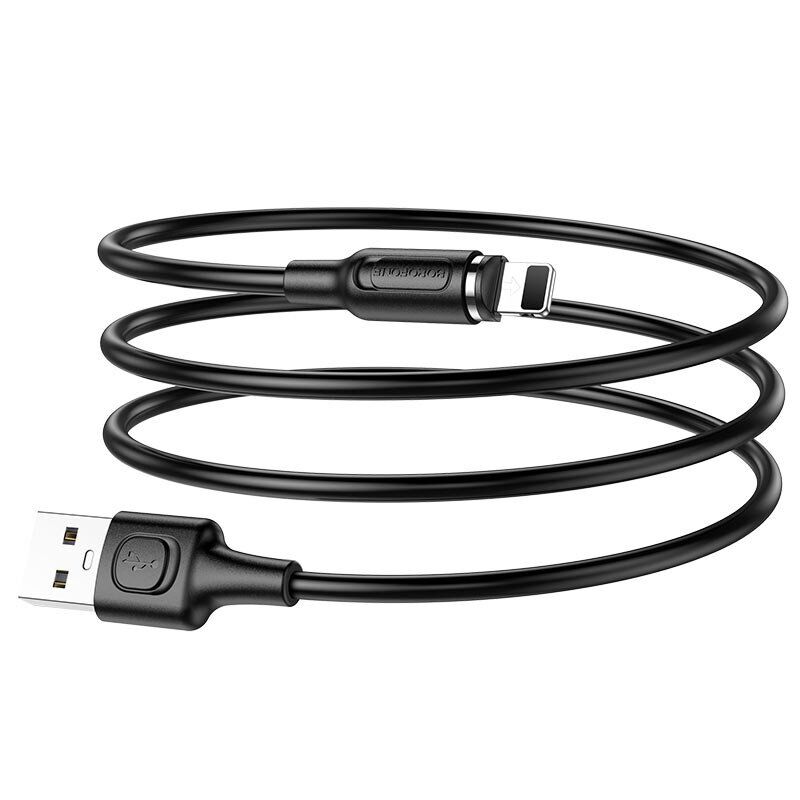 USB кабель BOROFONE BX41 магнітний 2.4A 1M USB - LIGHTNING, ЧОРНИЙ