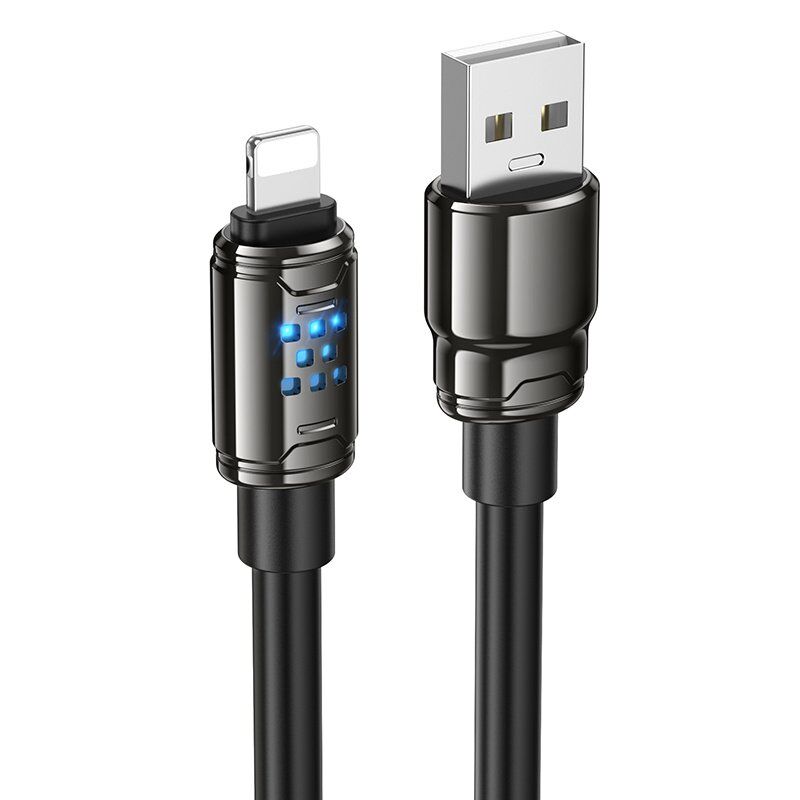 USB кабель HOCO U143 USB - Lightning, 1 метр, чорний USB кабель HOCO U143 USB - Lightning, 1 метр, чорний
