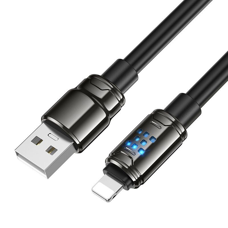 USB кабель HOCO U143 USB - Lightning, 1 метр, чорний USB кабель HOCO U143 USB - Lightning, 1 метр, чорний
