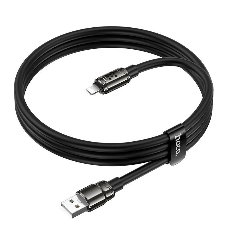 USB кабель HOCO U143 USB - Lightning, 1 метр, чорний USB кабель HOCO U143 USB - Lightning, 1 метр, чорний