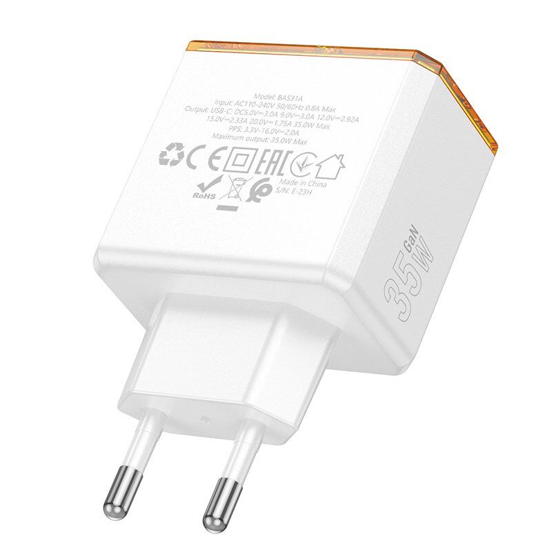 СЗУ Borofone BAS31A PD35W (1Type-C) (белый) СЗУ Borofone BAS31A PD35W (1Type-C) (белый)