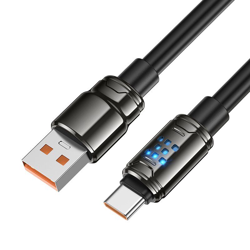 USB кабель HOCO U143 USB - Type-C 5A, 1 метр, чорний USB кабель HOCO U143 USB - Type-C 5A, 1 метр, чорний