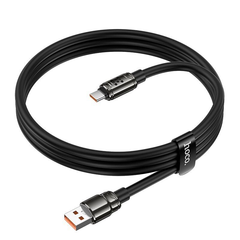 USB кабель HOCO U143 USB - Type-C 5A, 1 метр, чорний USB кабель HOCO U143 USB - Type-C 5A, 1 метр, чорний