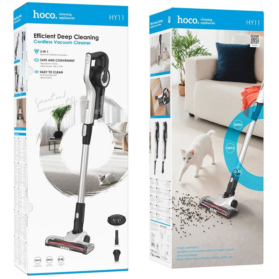 Бездротовий ручний пилосос HOCO HY11 з валиковою щіткою